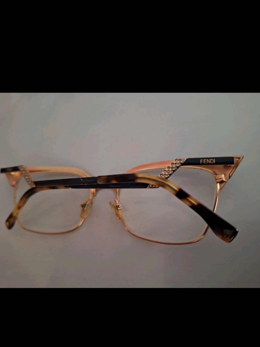 Fendi FF 0061 705 Eyeglasses Frames 54-16-140 Italy Glamour Art Deco Designer - Picture 4 of 7